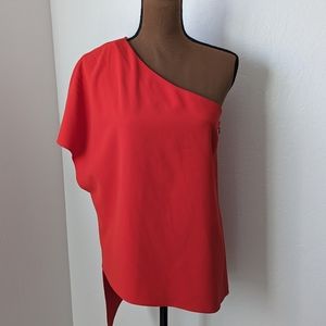 Alice + Olivia Mellie One-Shoulder Blouse